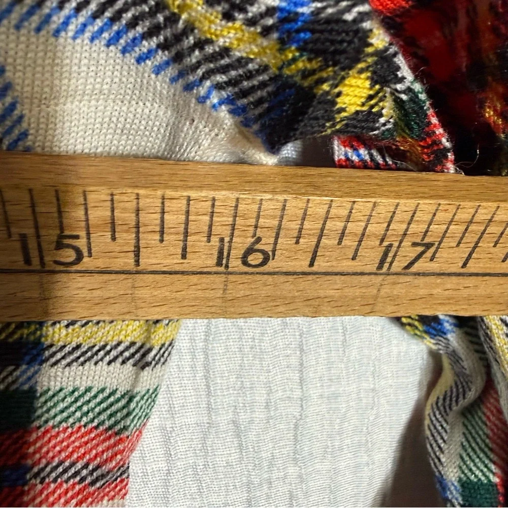 J. Crew Margot Snowy Stewart‎ Tartan Sweater Sz XS Red Green Plaid